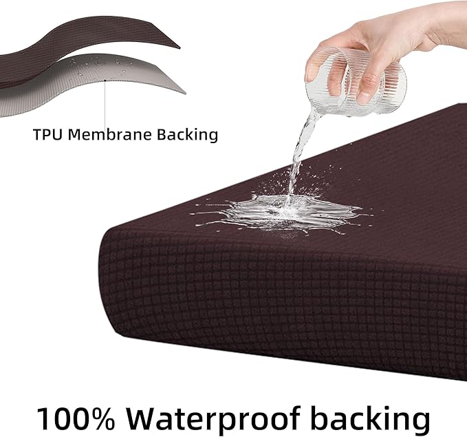 Outdoor Cushion Covers Set,8PCS Patio Furniture Couch Seat Slipcovers, Replacement for Sofa Sectional Chair(Cover，Only)