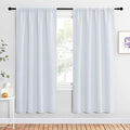 NICETOWN Kitchen Room Darkening Curtains - Window Treatment Thermal Insulated Rod Pocket Room Darkening Curtains/Drapes for Bedroom (2 Panels, 42 by 72, Greyish White)
