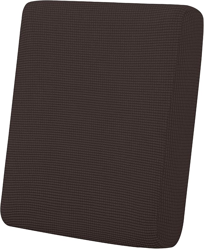 Easy-Going Stretch Chair Cushion Cover Sofa Cushion Furniture Protector Sofa Seat Sofa Slipcover Sofa Cover Soft Flexibility with Elastic Bottom(Chair Cushion, Chocolate)