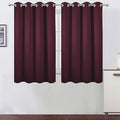 LEMOMO Blackout Curtains 52 x 45 inch/Burgundy Red Curtains Set of 2 Panels/Thermal Insulated Room Darkening Bedroom Curtains