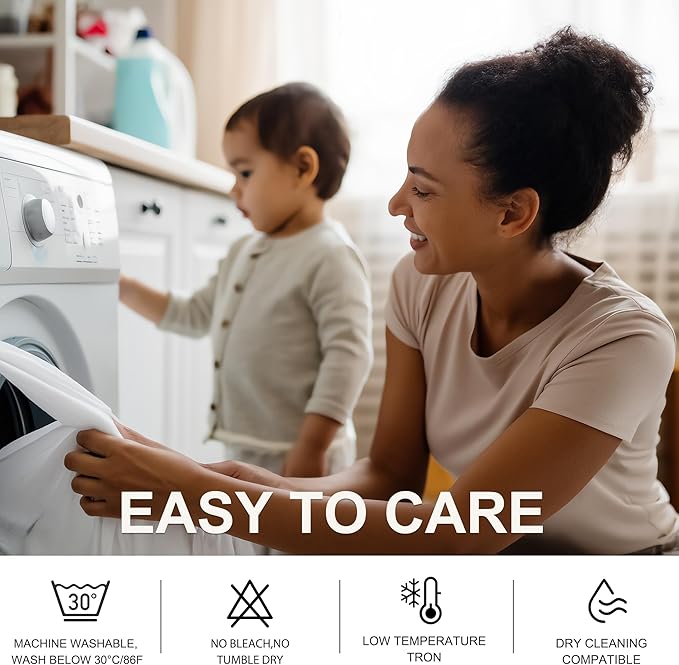 NICETOWN 100% Blackout Window Curtain Panels 54" Length, Set of 2, Snow White, 42 inches Wide, Thermal Insulated Drapes for Kitchen