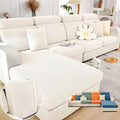 Soothing Home Sofa Covers, Sofa Hero Covers, Wear-Resistant Universal Couch Covers Washable Stretch Sectional Couch Cushion Covers (White,Back Cover L)