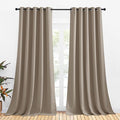 NICETOWN Blackout Curtain Panels for Bedroom, 2 Panels, W70 x L95-inch, Taupe, Thermal Insulated Grommet Top Blackout Draperies and Drapes for Basement