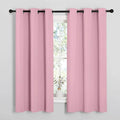 NICETOWN Window Curtain Panels, Thermal Insulated Solid Grommet Blackout Draperies/Drapes for Basement (Crystal Pink, 1 Pair, 34 by 54-inch)