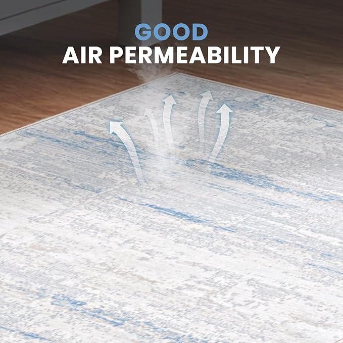 Washable Rugs 2x3 Area Rugs for Living Room- Modern Abstract Entryway Rugs for Bedroom,Dining Room,Kids Room,Soft Low Pile Small Carpet with Non Slip Rubber Backing for Home Office Front Door