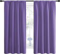 NICETOWN Kitchen Curtains, Short Blackout Drapes, Lilac Purple, 42" Wide by 54" Long, 2 PCs, Thermal Insulated Blackout Curtain Panels for Kids Room, Play Room