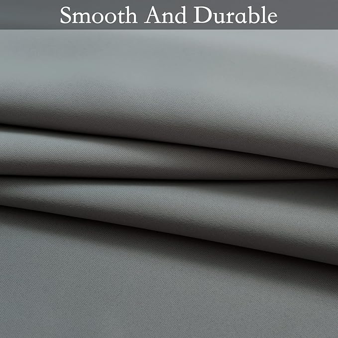 SimpleHome Ombre Curtains 42 x 84 Inch for Bedroom 2 Panels, Gradient Grey White to Grey Light Blocking Thermal Insulated Grommet Room Darkening Window Curtain/Drapes for Living Room