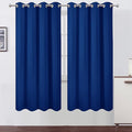 LEMOMO Blackout Curtains 52 x 72 inch/Royal Blue Curtains Set of 2 Panels/Thermal Insulated Room Darkening Bedroom Curtains