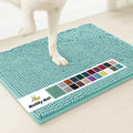 Muddy Mat® | Super Absorbent Door Mat Indoor, Microfiber Quick Dry Chenille Entryway Rug, Non-Slip Front Door Mat, Indoor Mats for Entryway, Machine Washable Pet Rug, Seafoam Green 28"x18"