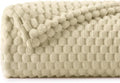 BEDELITE Fleece Throw Blanket for Couch & Bed - 3D Jacquard Decorative Almond Blanket, Super Soft and Cozy Warm Fuzzy Blanket All Seasons Suitable, 60x80Inches
