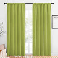 NICETOWN Window Curtains Blackout Drapes, Fresh Green, 1 Pair, 52 by 84-Inch, Thermal Insulated Solid Rod Pocket Blackout Curtains/Draperies for Living Room