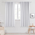 Deconovo Blackout Curtains, Thermal Insulated, W52 x L63 2 Panels, Back Tab, Machine Washable, Room-Darkening Drapes for Bedroom/Living Room Star White