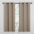 NICETOWN Blackout Curtains & Drapes for Bedroom, Taupe, W34 x L40, Set of 2, Triple Weave Grommet Top Thermal Insulated Light Blocking Panels for Bathroom/Living Room