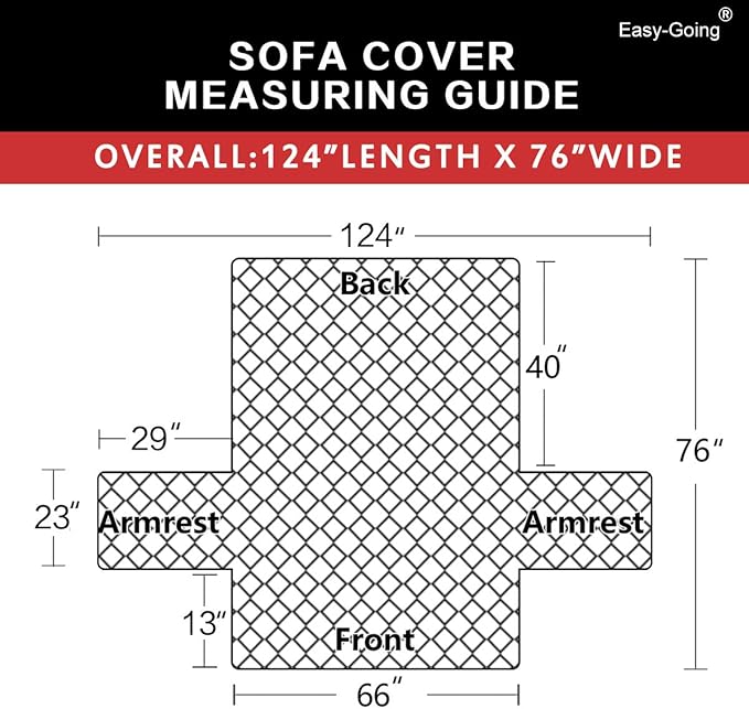 Easy-Going Reversible Couch Cover for 3 Cushion Couch Sofa Cover for Dogs Water Resistant Furniture Protector Cover with Foam Sticks Elastic Straps for Pet Cat (Sofa, Gray/Light Gray)