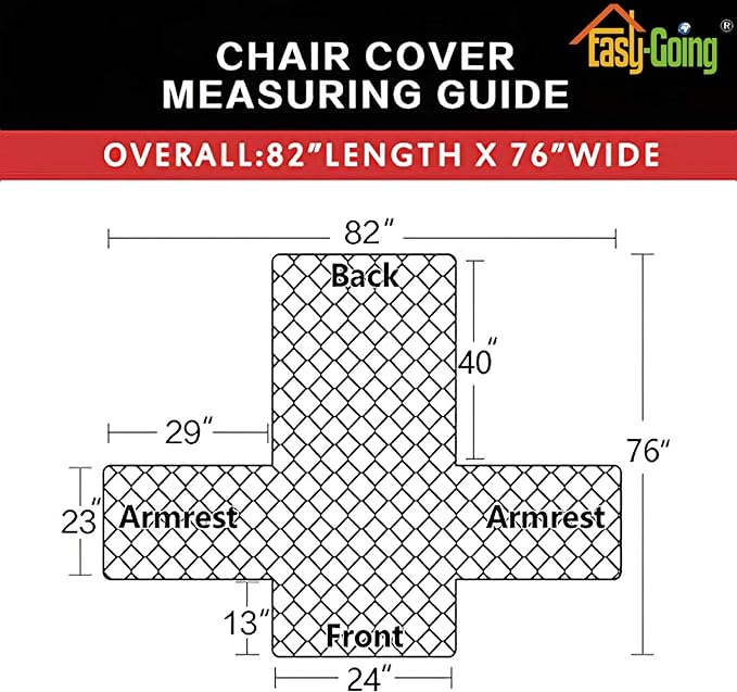 Easy-Going Chair Sofa Slipcover Reversible Sofa Cover Water Resistant Couch Cover Furniture Protector Cover with Elastic Straps for Pets Kids Children Dog Cat (Chair, Gray/Ivory)