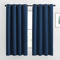 NICETOWN Moroccan Blue Blackout Nursery Curtains, Grommet Thermal Curtains & Drapes Room Darkening Window Treatment Sound Reducing for Bedroom, 2 Panels, W46 x L63
