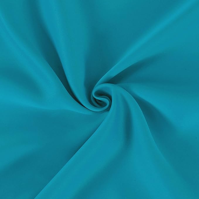 LEMOMO Teal Blackout Curtains 34 x 54 Inch Length/Set of 2 Curtain Panels/Thermal Insulated Room Darkening Blackout Curtains for Bedroom