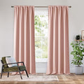RYB HOME Bedroom Blackout Curtains 84 inches Long, 100% Blackout Thermal Insulated Noise Reducing Curtains for Living Room Nursury, 42 inches Wide by 84 inches Long, Peach Pink