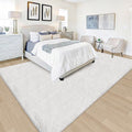 White Rug for Living Room 5x8ft Fluffy Area Rug Mat Bedside Throw Rug for Bedroom Kids Room Boys Teens Nursery Baby Dorm Office Home Decor Aesthetic Carpets