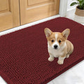 OLANLY Dog Door Mat for Muddy Paws 24x16, Absorbs Moisture and Dirt, Absorbent Non-Slip Washable Doormat, Quick Dry Chenille Mud Mat, Entry Indoor Entryway Carpet for Inside Floor, Caramel Russet