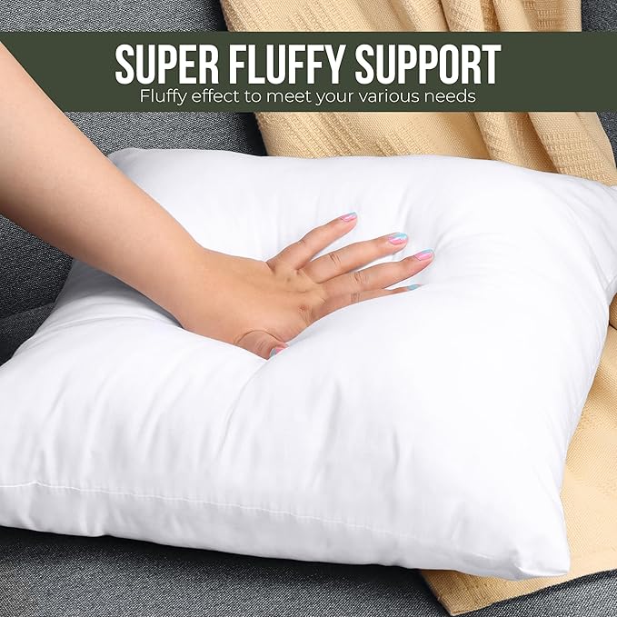Utopia Bedding Throw Pillows (Set of 1, White) – 22 x 22 Inches Down Alternative Pillows for Bed, Sofa, and Couch - Fluffy Decorative Stuffer Pillow for Indoors & Outdoors