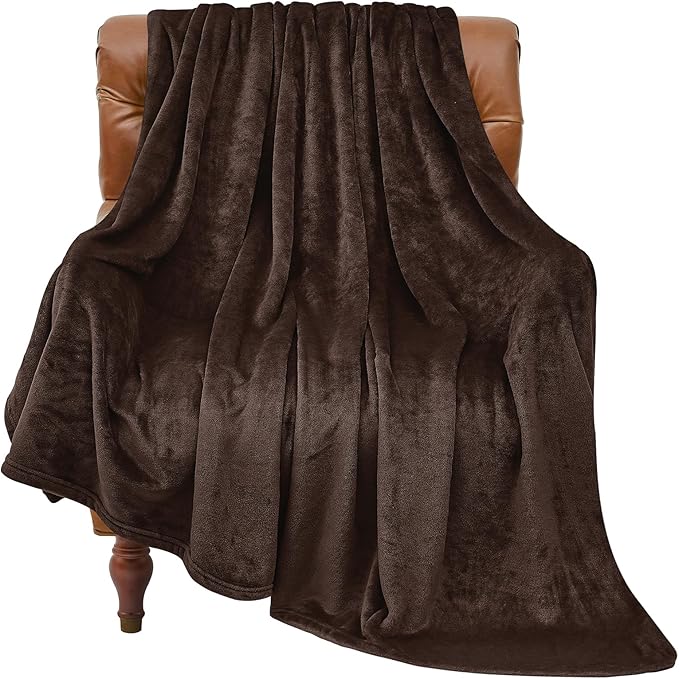 BEDELITE Fleece Blanket Twin Size Brown Throw Blankets for Couch & Bed, Luxury Plush Cozy Fuzzy Blanket 60x80 inches, Super Soft Warm Lightweight Throw Blanket for Travel Camping