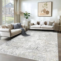 XLUEZ 6x9 Area Rugs for Living Room, Washable Modern Abstract Large Area Rug Neutral Soft Non Slip Kids Rug Stain Resistant Indoor Carpet for Bedroom Nursery Dining Room Playroom(BeigeGrey, 6'x9')