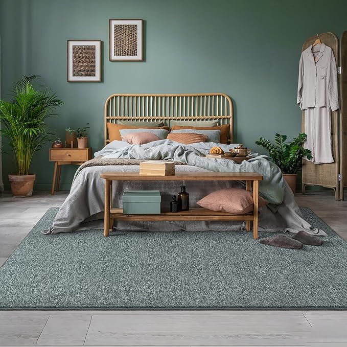 AROGAN Washable 4×6 Bedroom Rug, Modern Area Rugs with Soft Memory Foam for Living Room, Minimalist Non-Slip Indoor Floor Carpet for Dining Room Office Kids Playroom Decor, Grey