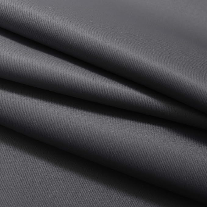Yakamok 72 Inch Length Black and Greyish White Ombre Curtains, Light Blocking Gradient Color Curtains, Room Darkening Thermal Insulated Grommet Window Drapes for Bedroom (2 Panels, 52x72 Inch)