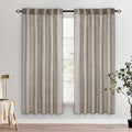 MIULEE Burlywood Birch Linen Curtains 72 Inch Length 2 Panels for Bedroom Living Room, Soft Linen Textured Window Drapes Semi Sheer Light Filtering Back Tab Rod Pocket Farmhouse Burlap Look Decor