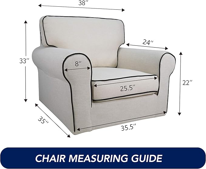 PureFit Super Stretch Chair Sofa Slipcover – Spandex Non Slip Soft Couch Sofa Cover, Washable Furniture Protector with Non Skid Foam and Elastic Bottom for Kids, Pets （Chair, Tan）