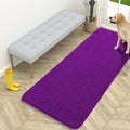 OLANLY Dog Door Mat for Muddy Paws 59x24, Absorbs Moisture and Dirt, Absorbent Non-Slip Washable Doormat, Quick Dry Chenille Mud Mat for Dogs, Entry Indoor Entryway Carpet for Inside Floor, Purple