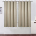 LEMOMO Beige Thermal Blackout Curtains/52 x 63 Inch/Set of 2 Panels Room Darkening Curtains for Bedroom