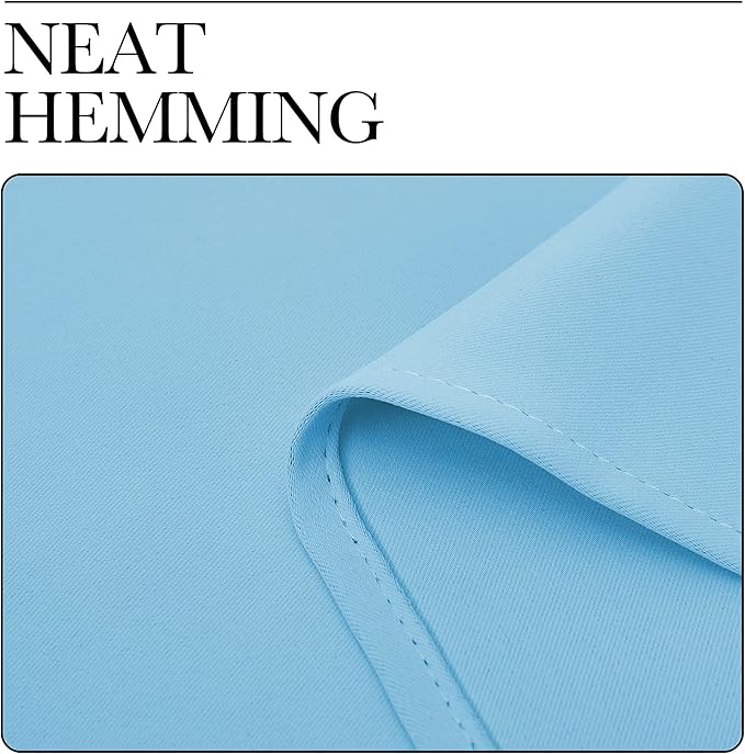 NICETOWN Light Blue Curtains for Nursery, Thermal Insulated Grommet Room Darkning Curtain Panels for Bedroom/Living Room, Privacy Drapes for Classroom(1 Pair, W42 x L63 inches, Blue)