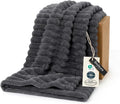 Bedsure Grey Fleece Throw Blanket for Couch - Super Soft Cozy Blankets for Women, Cute Small Throws for Girls, 50x60 Inches