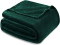 Exclusivo Mezcla Fleece Blanket King Size for Bed, Super Soft and Warm, All Season, Cozy, Plush, Lightweight, 90x104 Inches, Forest Green