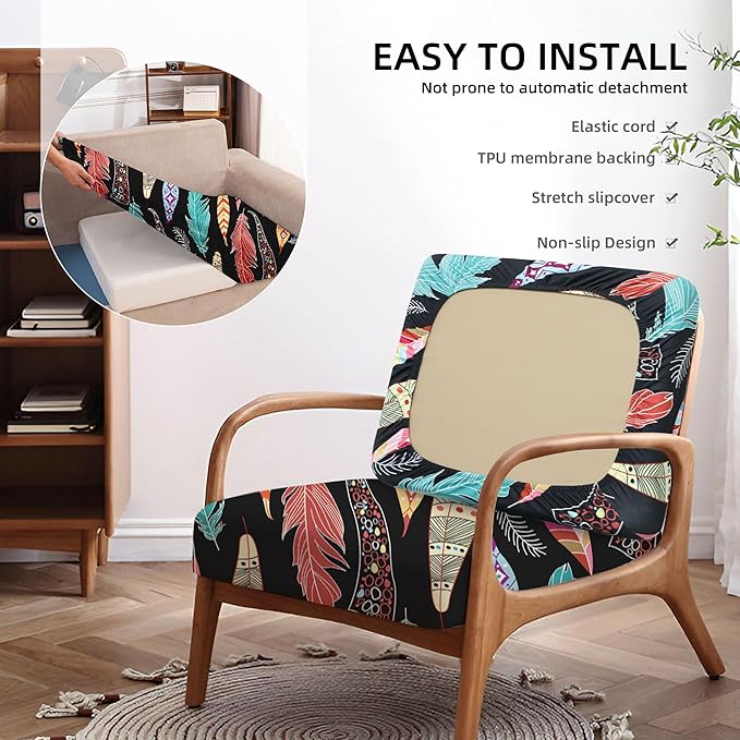 Outdoor Cushion Covers Set,8PCS Patio Furniture Couch Seat Slipcovers, Replacement for Sofa Sectional Chair(Cover，Only)