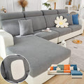 Soothing Home Sofa Covers, Sofa Hero Covers, Wear-Resistant Universal Couch Covers Washable Stretch Sectional Couch Cushion Covers (Grey,Chaise Cover)