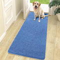 OLANLY Dog Door Mat for Muddy Paws 70x24, Absorbs Moisture and Dirt, Absorbent Non-Slip Washable Doormat, Quick Dry Chenille Mud Mat, Entry Indoor Entryway Carpet for Inside Floor, Cornflower Blue