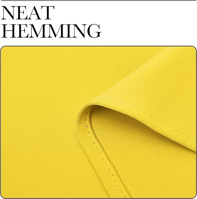 NICETOWN Bedroom Curtain Panels Draperies, Thermal Insulated Solid Grommet Curtains/Drapes (Bright Yellow, 1 Pair, 55 by 68-inch)