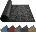 Mibao Front Door Mat, Dirt Trapper Welcome Mat for Outdoor Indoor, Non-Slip Waterproof Doormat, Durable Machine Washable Low Profile Entry Rug for Back Door Outside Patio Porch, 30" x 18", Black