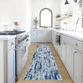 2'6''x8' Runner Rugs Washable Rug: Modern Abstract Living Room Rug Soft Anti-Skid Thin Carpet Indoor Floor Non-Shedding Carpets for Bedroom Dining Room Farmhouse Nursery Home Office Blue Grey