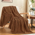 inhand Chocolate Brown Fleece Throw Blanket for Couch, Super Soft Flannel Blanket, Lightweight Fuzzy Blankets Sofa Bed Office, Washable Cozy Plush Fleece Blankets&Throw for All Season(50x60 Inches)