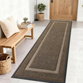 OLANLY Front Door Mat Indoor Outdoor Entrance, Waterproof All-Season, All-Weather Doormat, Sturdy Natural Rubber, Fade Resistant, Low Profile, Easy Clean Patio Porch Entryway Mat, 71x23, Brown