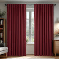 Deconovo Blackout Curtains, Thermal Insulated, W70 x L108 2 Panels, Back Tab, Machine Washable, Room-Darkening Drapes for Bedroom/Living Room Burgundy Red