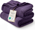 Bedsure GentleSoft Fleece Bed Blankets Large Size Purple - Soft Lightweight Fuzzy Cozy Luxury Oversized King Blanket Microfiber, Room Home Decor Gifts for Women and Men, 120x120 inches