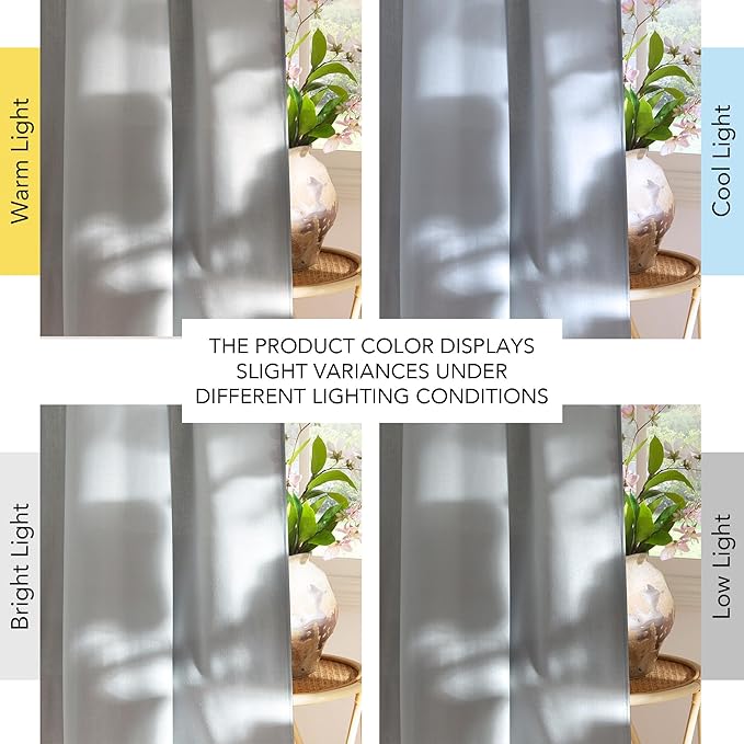 NICETOWN Light Cyan Linen Curtains for Kitchen, Thick Flax Small Window Treatments Semi Sheer Privacy Assured with Light Through for Cafe/Bathroom, W55 x L84, 2 Panels