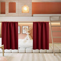 RYB HOME Half Curtain Tiers 36 inch Length, Rod Pocket Summer Heat Blocking Thermal Insulated Short Blackout Curtains for Small Window, Width 34 by Length 36, Burgundy Red, 2 Panels