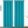 LEMOMO Teal Thermal Blackout Curtains/52 x 95 Inch/Set of 2 Panels Room Darkening Curtains for Bedroom