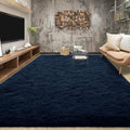 Tepook Fluffy Large Rugs for Living Room, Area Rug 6x9 Soft Carpet for Bedroom, Modern Shaggy Rug for Kids Boys Girls, Plush Indoor Nursery Home Decor Rug with Non-Slip Bottom, Navy Blue